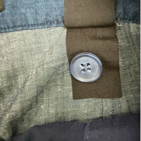 COS Cotton Navy Relaxed Taper Ankle Button Trousers‎ Pants Size 2 Lightweight - Picture 9 of 13